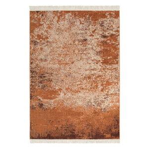 Oranžový koberec s podielom recyklovanej bavlny Nouristan, 80 x 150 cm