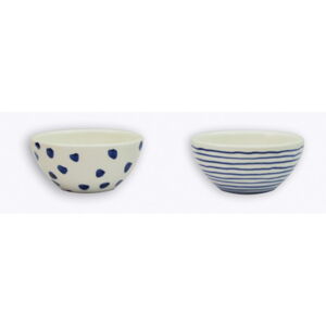 Súprava 2 keramických misiek Madre Selva Blue Dots