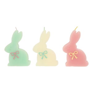 Sviečky s veľkonočným motívom v súprave 3 ks doba horenia 2 h Bunny – Meri Meri