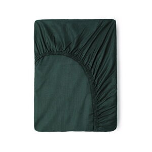 Tmavozelená bavlnená elastická plachta Good Morning, 90 x 200 cm