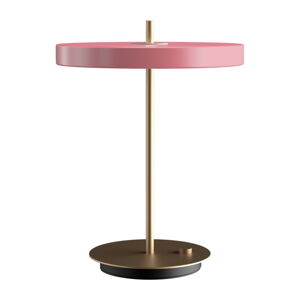 Ružová LED stolová lampa so stmievačom s kovovým tienidlom (výška  41,5 cm) Asteria Table – UMAGE