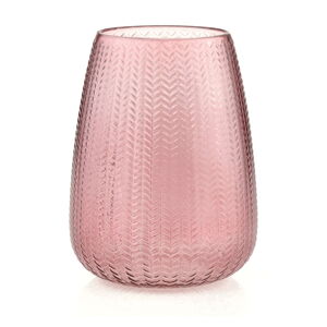 Svetloružová sklenená váza (výška 24 cm) Sevilla – AmeliaHome