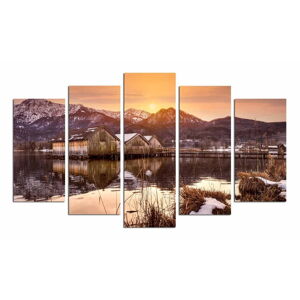 Obrazy v súprave 5 ks 20x60 cm Winter Sunset – Wallity