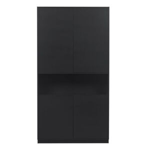 Čierna skrinka z borovicového dreva 110x210 cm Finca – WOOOD