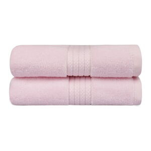 Sada 2 ružových uterákov do kúpeľni Mira, 90 x 50 cm