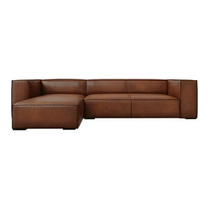 Koňakovo hnedá kožená rohová pohovka (ľavý roh) Madame - Windsor & Co Sofas