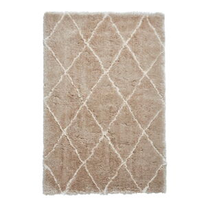 Béžovo-krémový ručne tuftovaný koberec Think Rugs Morocco Beige & Cream, 200 × 290 cm