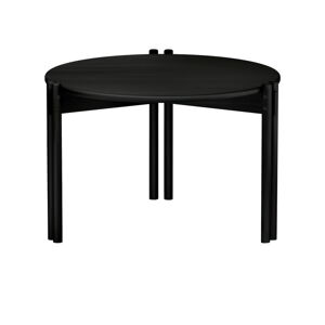 Čierny okrúhly konferenčný stolík z borovicového dreva ø 60 cm Sticks – Karup Design