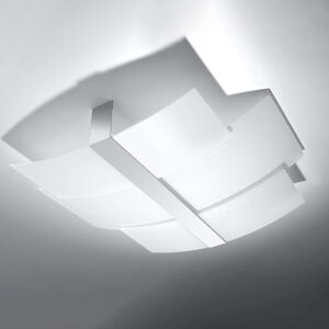 Biele stropné svietidlo so skleneným tienidlom 53x61 cm Marett – Nice Lamps