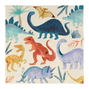 Papierové obrúsky v súprave 16 ks Dinosaur Kingdom – Meri Meri
