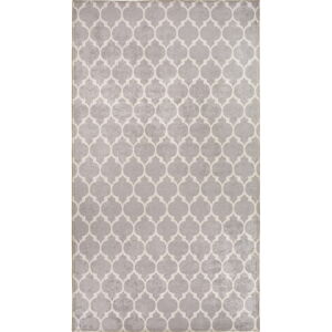Svetlo šedo-krémový prateľný koberec 80x50 cm - Vitaus