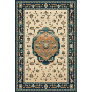 Béžovo-zelený vlnený koberec 200x300 cm Tonati - Agnella