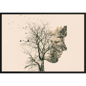 Plagát DecoKing Girl Silhouette Tree, 100 x 70 cm