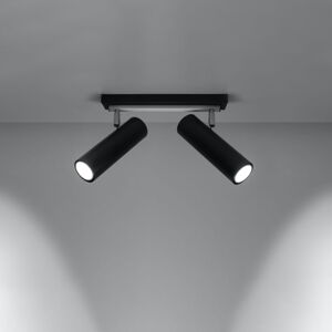 Čierne stropné svietidlo 6x30 cm Mira – Nice Lamps