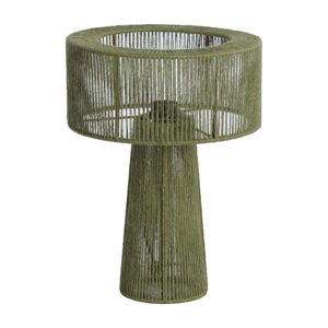 Zelená stolová lampa s tienidlom z juty (výška  40 cm) Selva – Light & Living