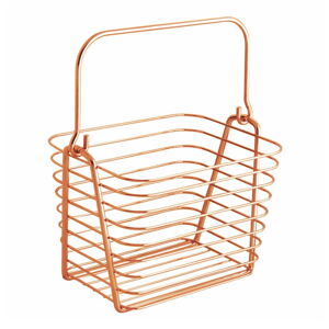Oranžový kovový závesný košík iDesign, 21,5 x 19 cm