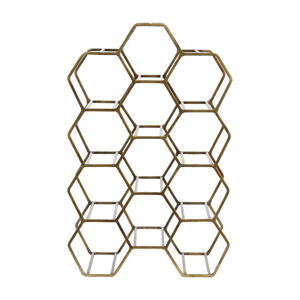 Kovový regál na víno v bronzovej farbe na 12 fliaš Salbris - Light & Living